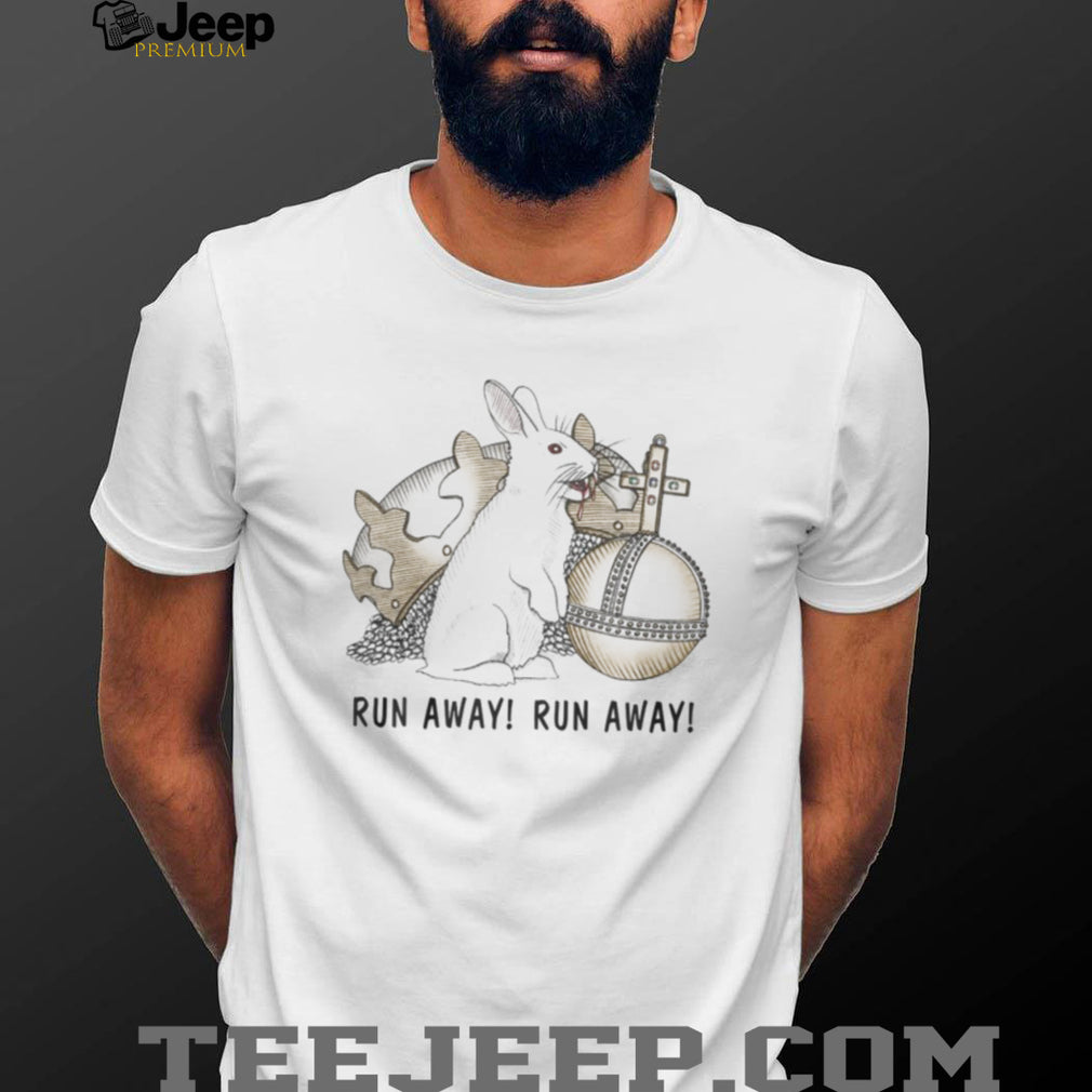 Monty Python Holy Hand Grenade “Run Away!” Rabbit of Caerbannog T Shirt