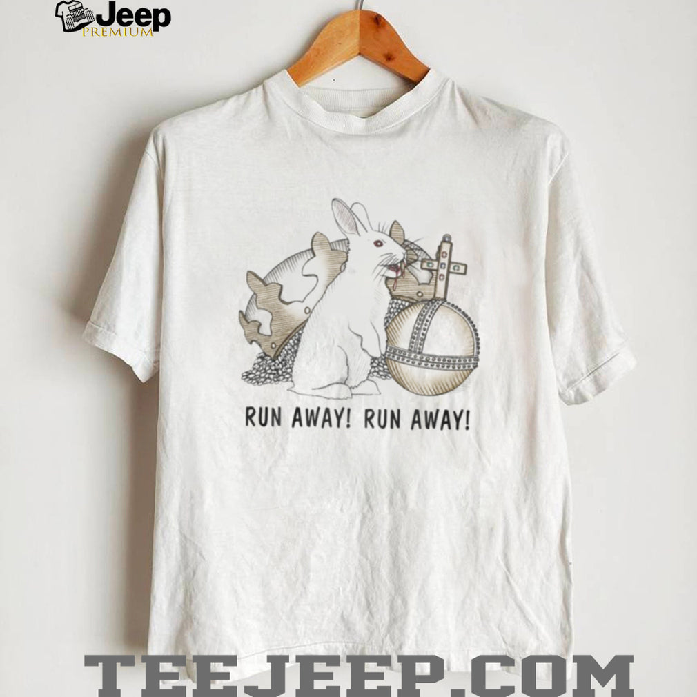Monty Python Holy Hand Grenade “Run Away!” Rabbit of Caerbannog T Shirt