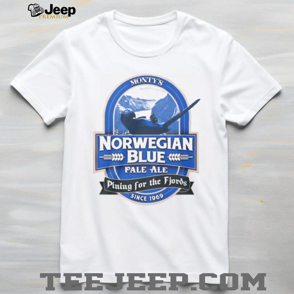 Monty’s Norwegian Blue Pale Ale T Shirt Dead Parrot Pining for the Fjords