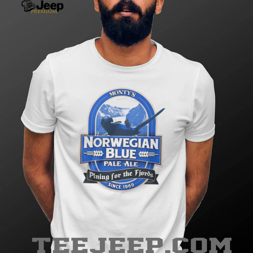 Monty’s Norwegian Blue Pale Ale T Shirt Dead Parrot Pining for the Fjords
