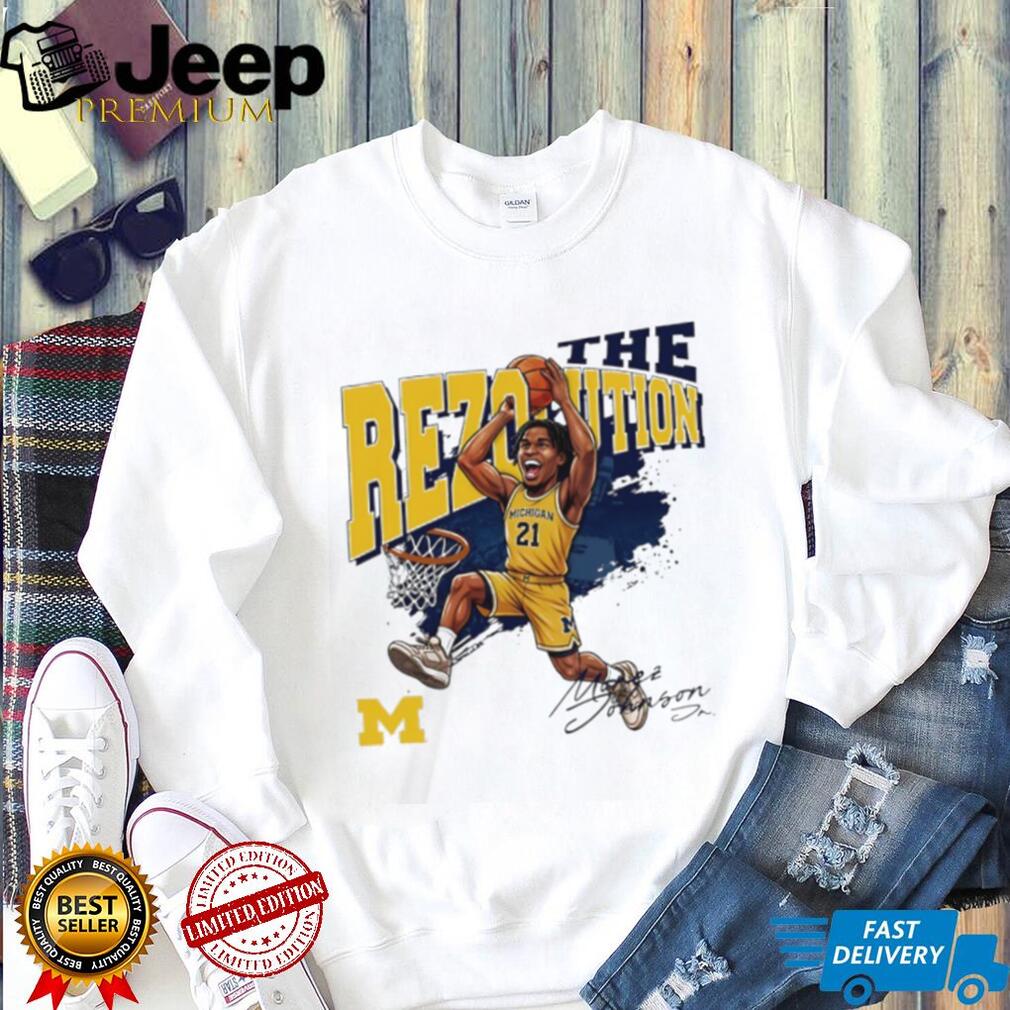 Morez Johnson Jr. The Rezolution Michigan Basketball T Shirt