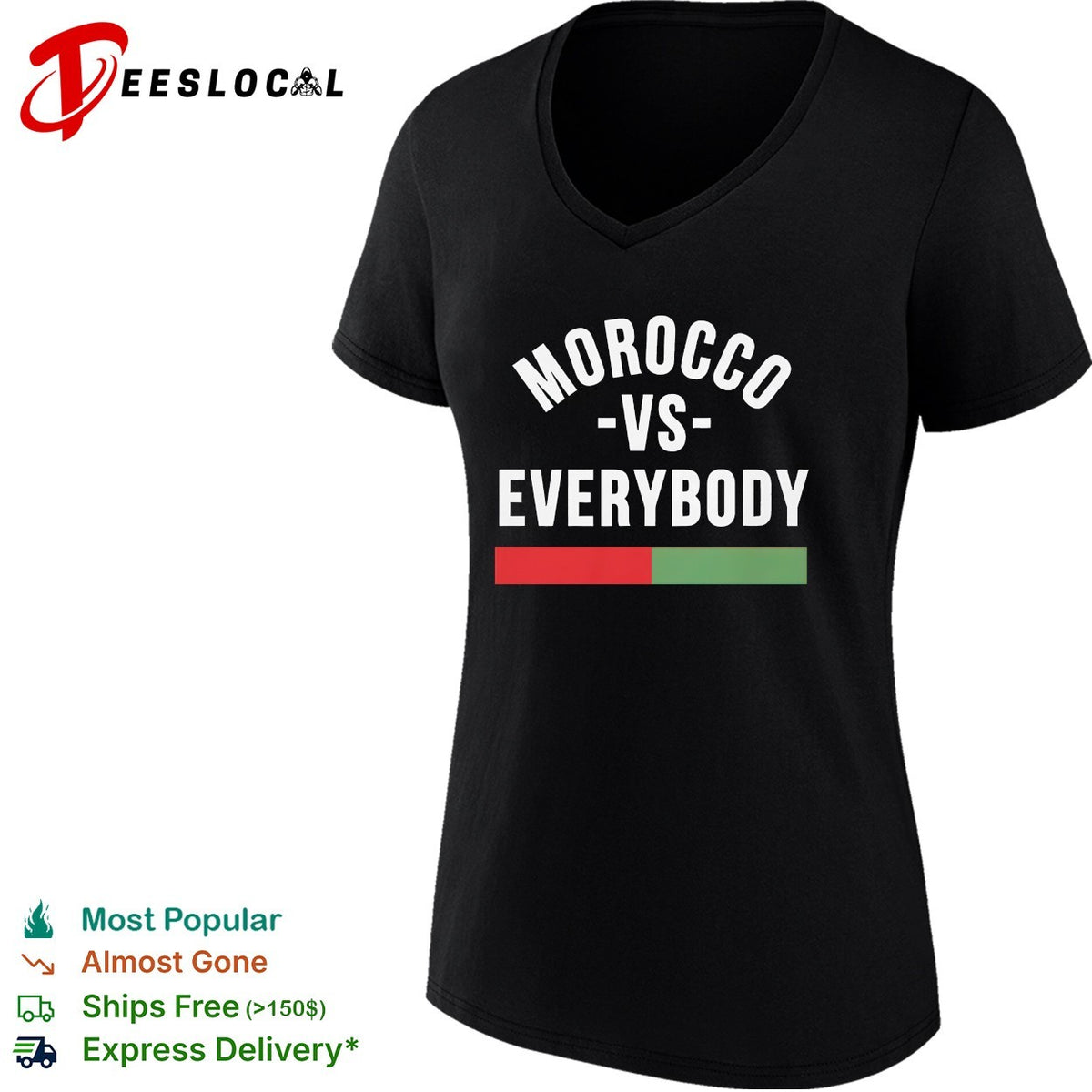 Morocco vs everybody flag soccer pride shirt