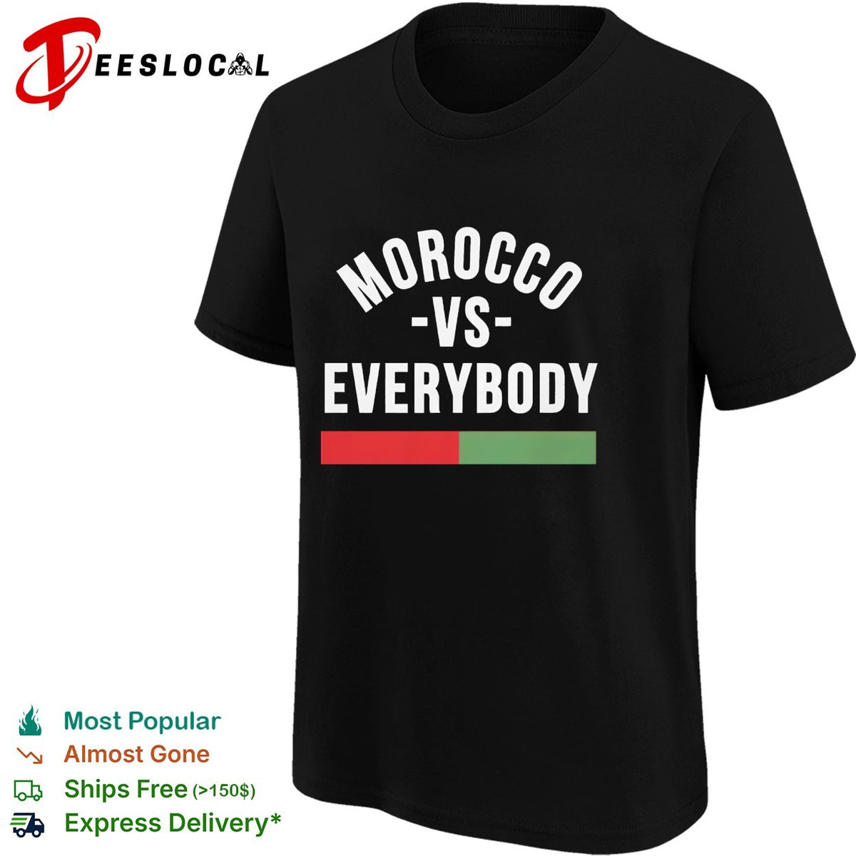 Morocco vs everybody flag soccer pride shirt