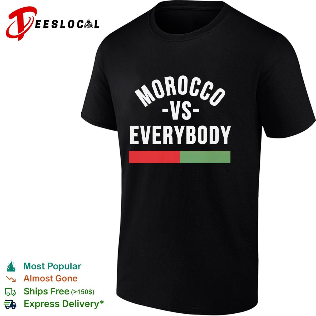 Morocco vs everybody flag soccer pride shirt
