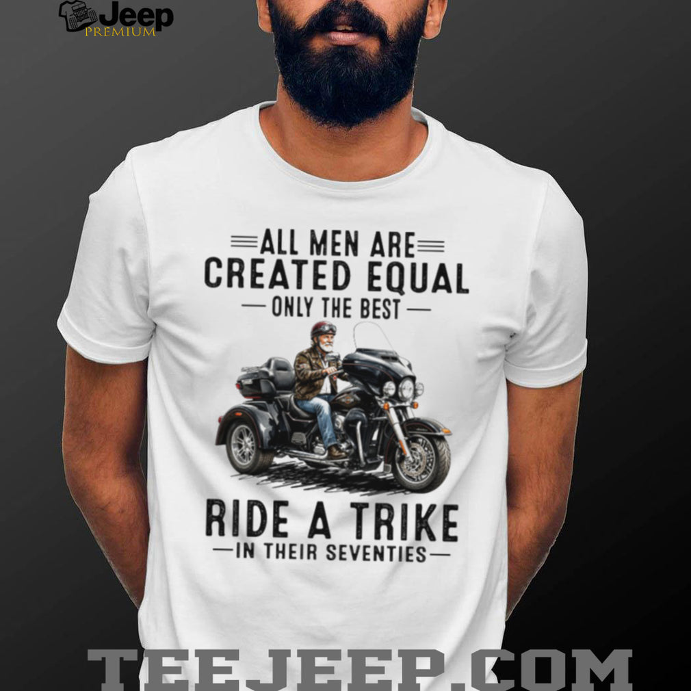 Motor Trike Rider Motorcycle Cruiser Retro Style Seventies Men Biker Shirt
