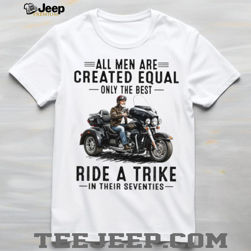 Motor Trike Rider Motorcycle Cruiser Retro Style Seventies Men Biker Shirt