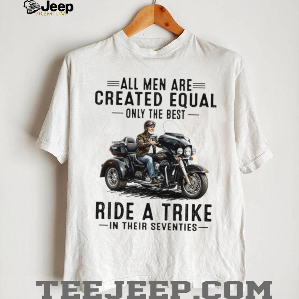Motor Trike Rider Motorcycle Cruiser Retro Style Seventies Men Biker Shirt