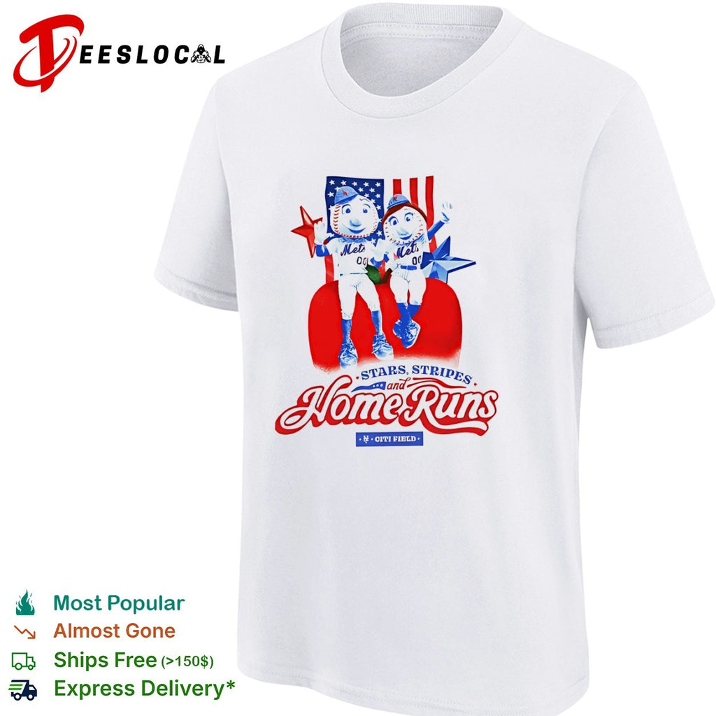 Mr and Mrs Met New York Mets Stars Stripes and Citi Field shirt