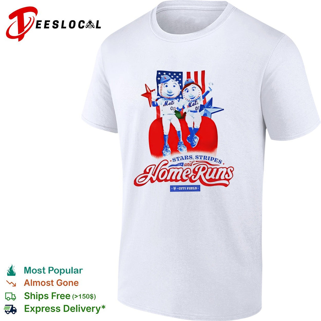 Mr and Mrs Met New York Mets Stars Stripes and Citi Field shirt
