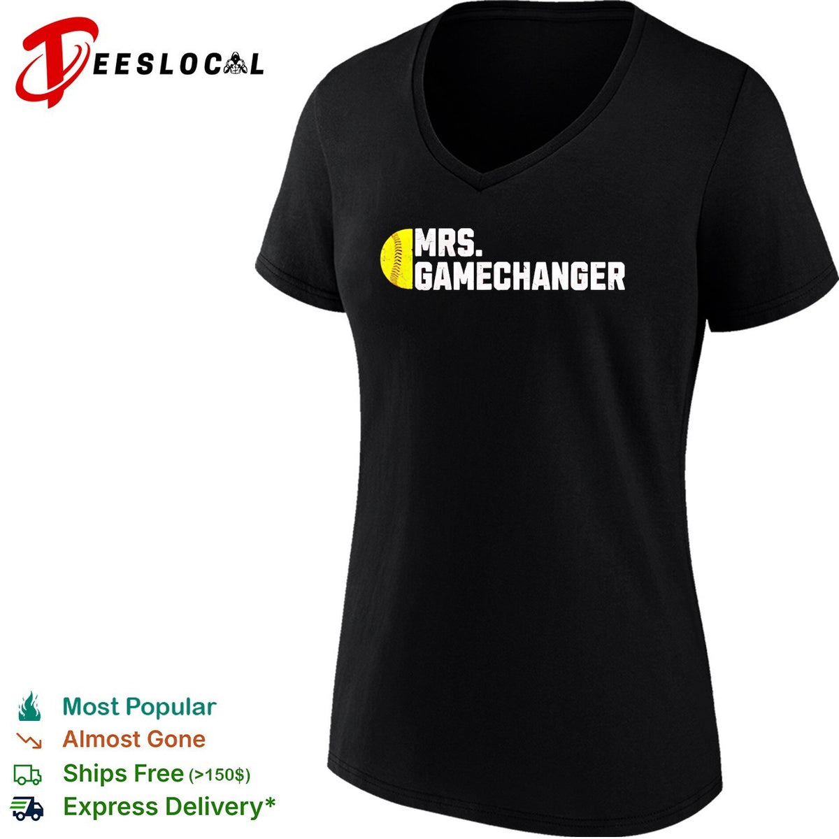 Mrs Gamechanger Softball Baseball Sports Enthusiast Athlete Lover Fitness shirt