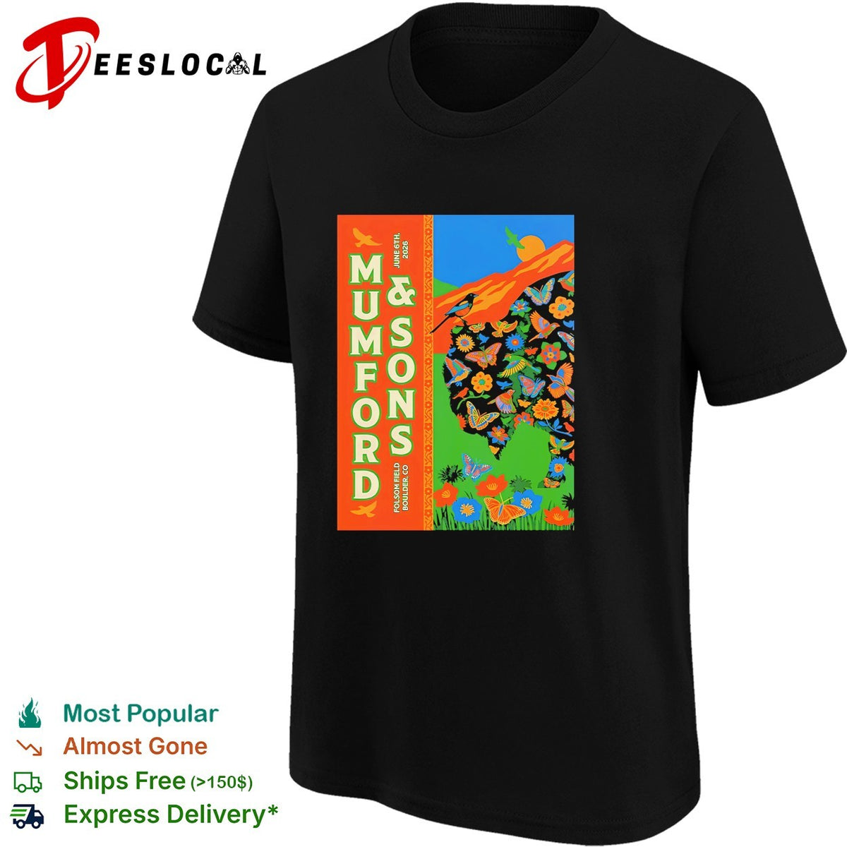 Mumford And Sons Prizefighter Tour Boulder CO 2026 Tonight At Folsom Field shirt