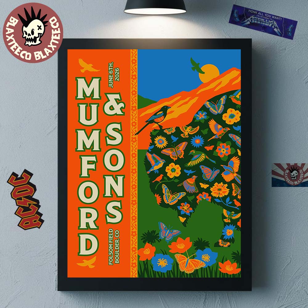 Mumford And Sons Prizefighter Tour Boulder CO 2026 Tonight Poster At Folsom Field On June 6 2026 Home Decor Poster Canvas