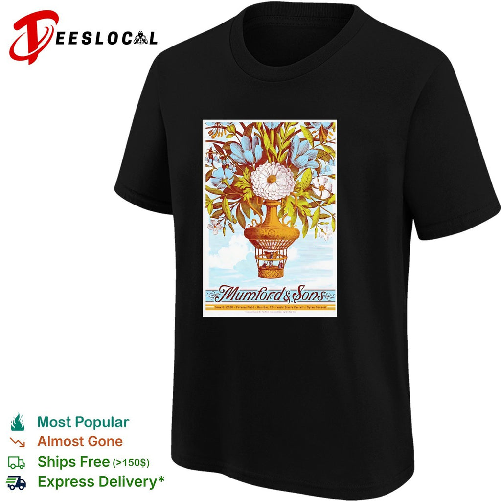 Mumford and Sons Folsom Field Boulder CO June 6 2026 Sierra Ferrell Dylan Gossett shirt