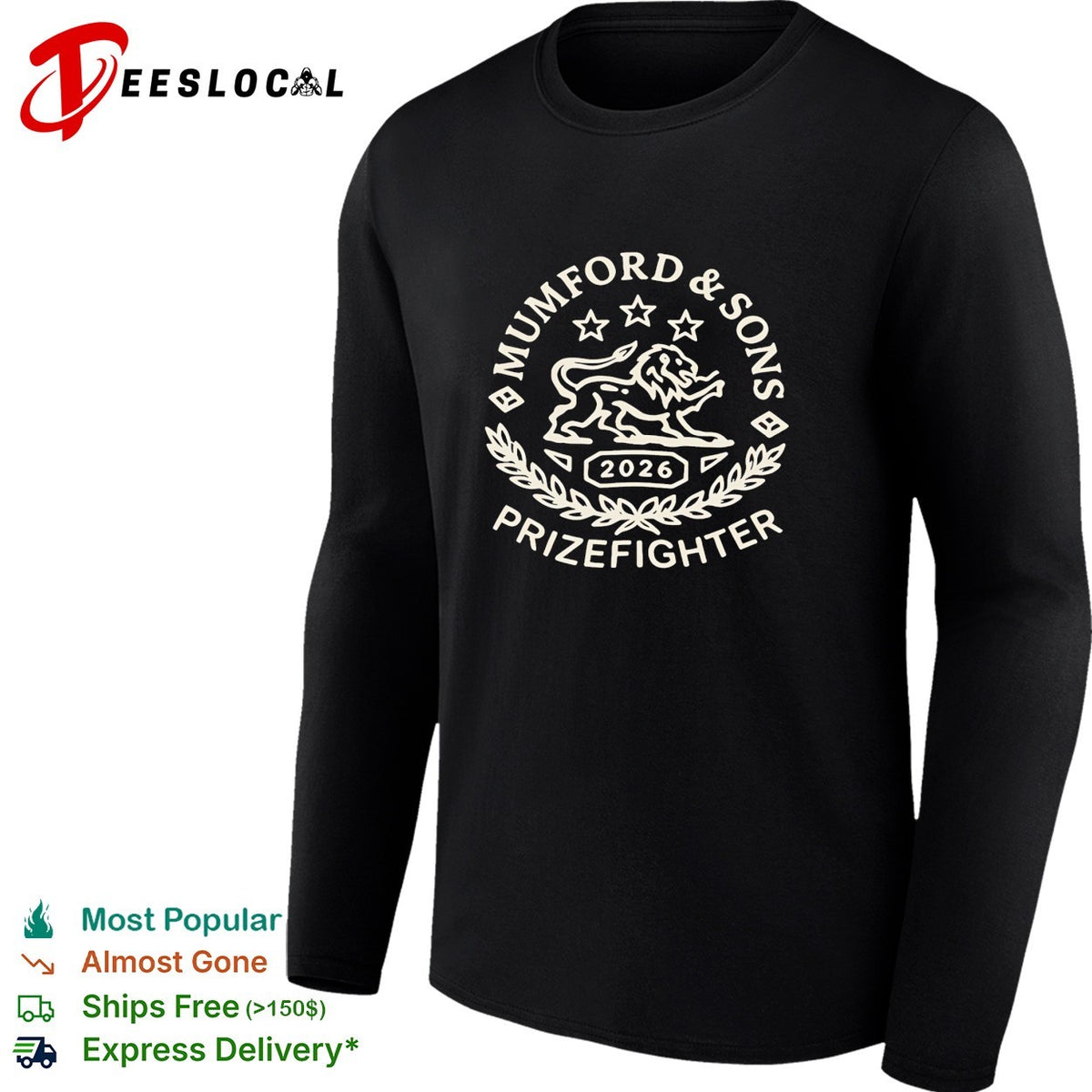 Mumford and Sons Prizefighter Tour 2026 shirt