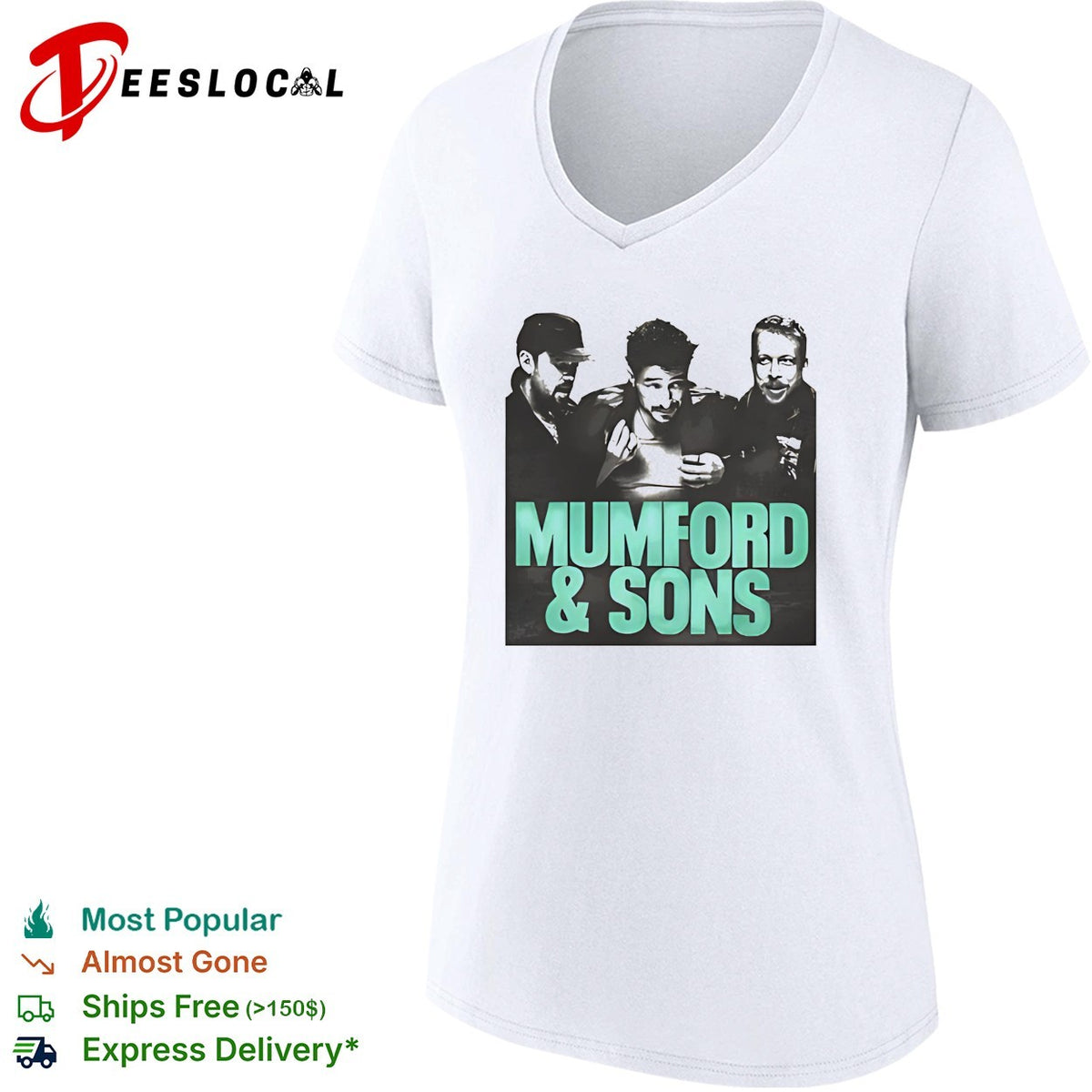 Mumford and Sons band photo portrait shirt