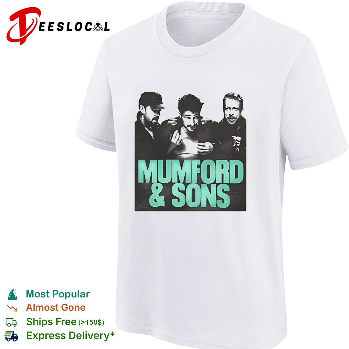 Mumford and Sons band photo portrait shirt