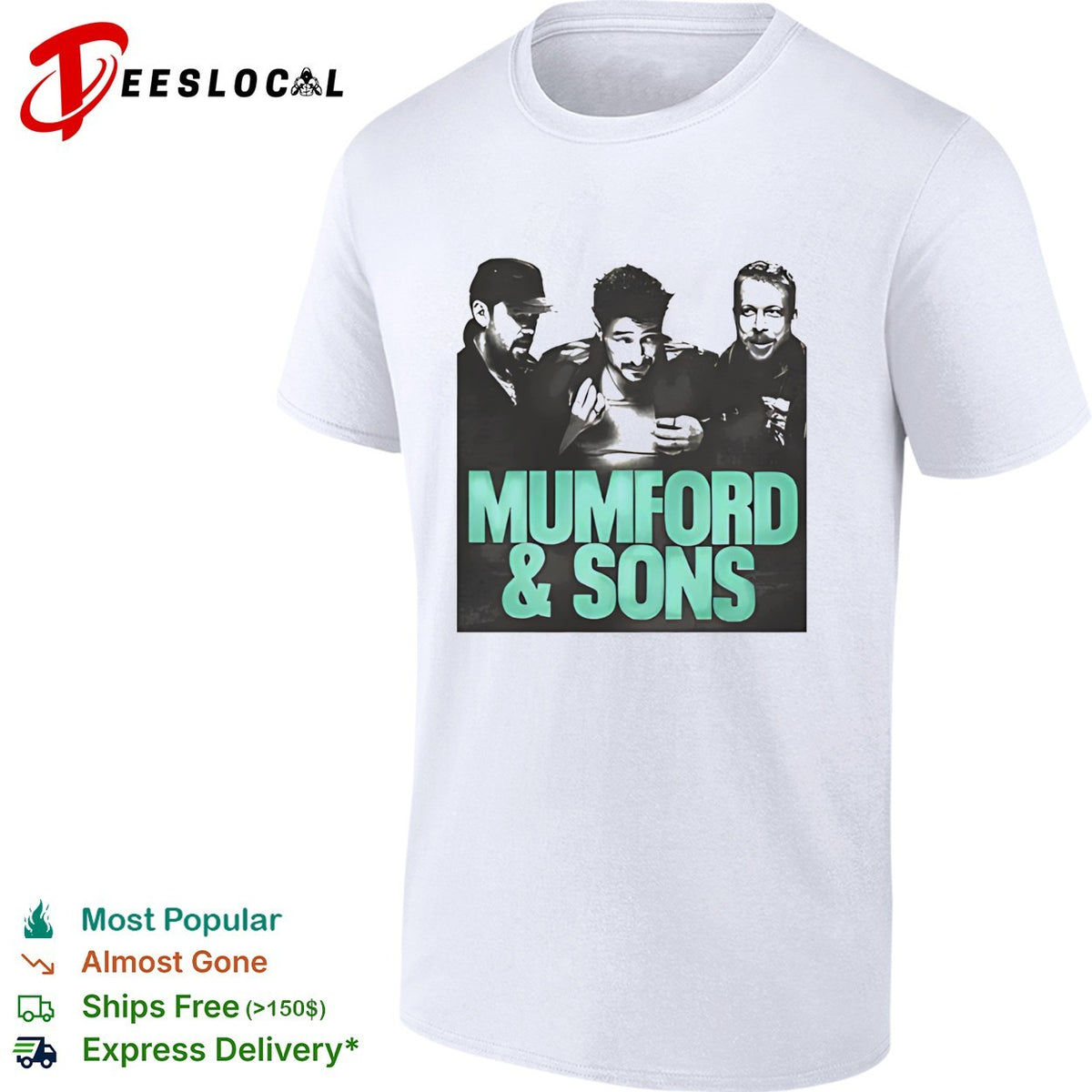 Mumford and Sons band photo portrait shirt