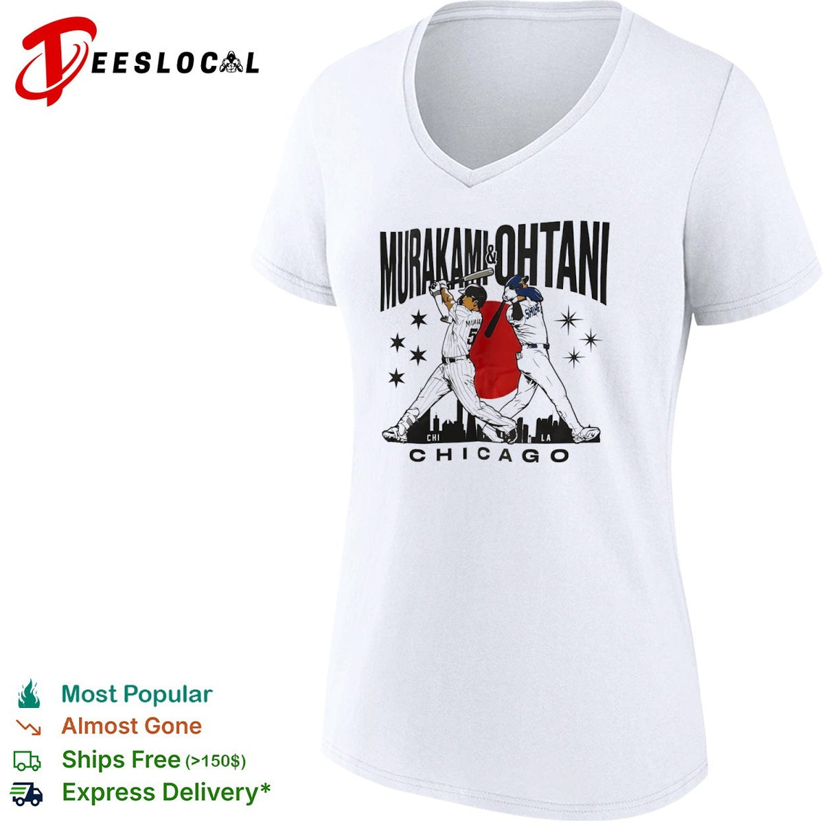 Munetaka Murakami and Shohei Ohtani Chicago Los Angeles Dodgers MLB Baseball shirt