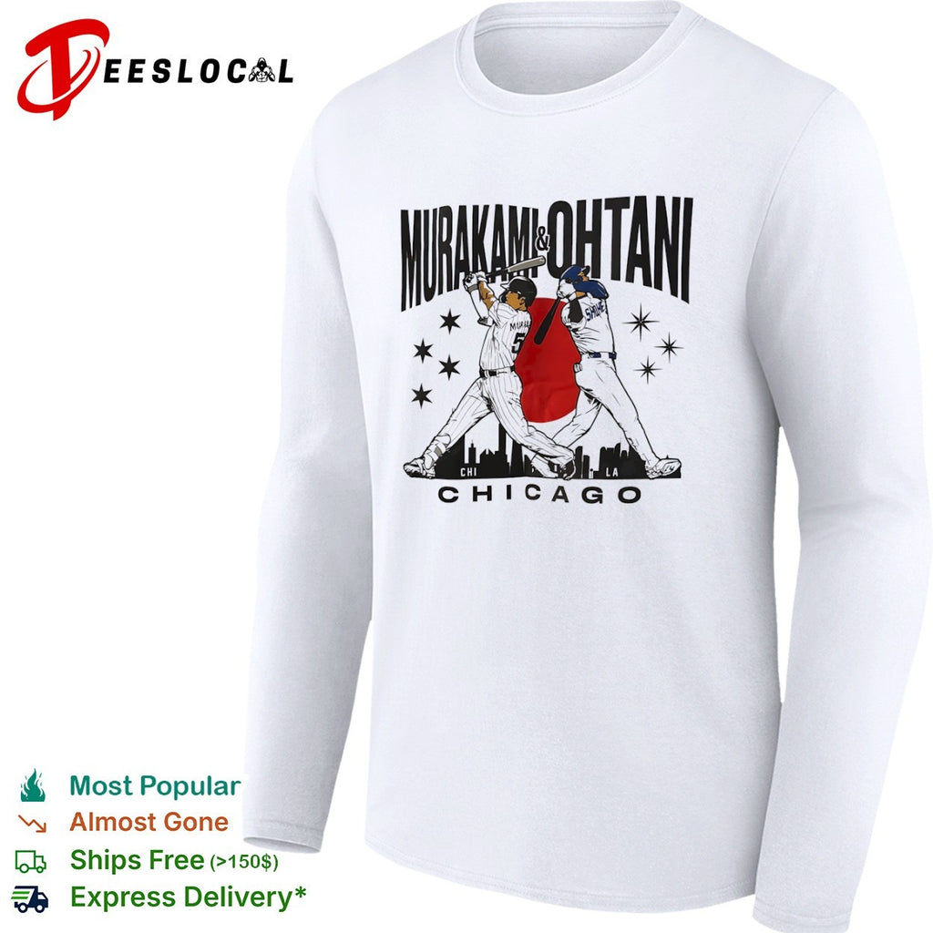 Munetaka Murakami and Shohei Ohtani Chicago Los Angeles Dodgers MLB Baseball shirt