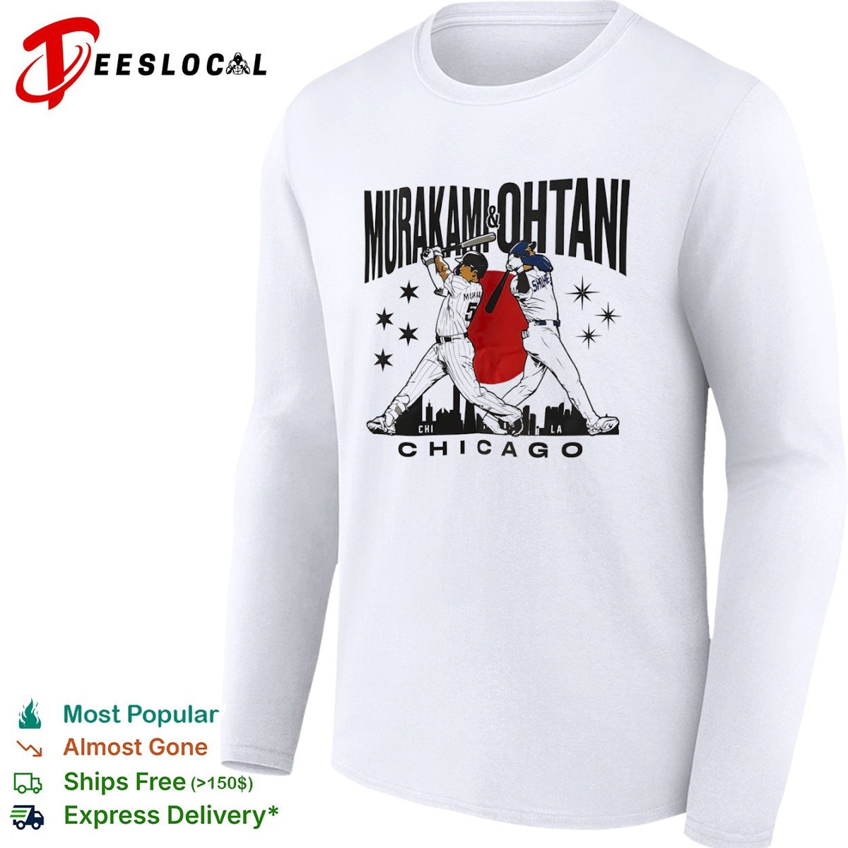 Munetaka Murakami and Shohei Ohtani Chicago Los Angeles Dodgers MLB Baseball shirt