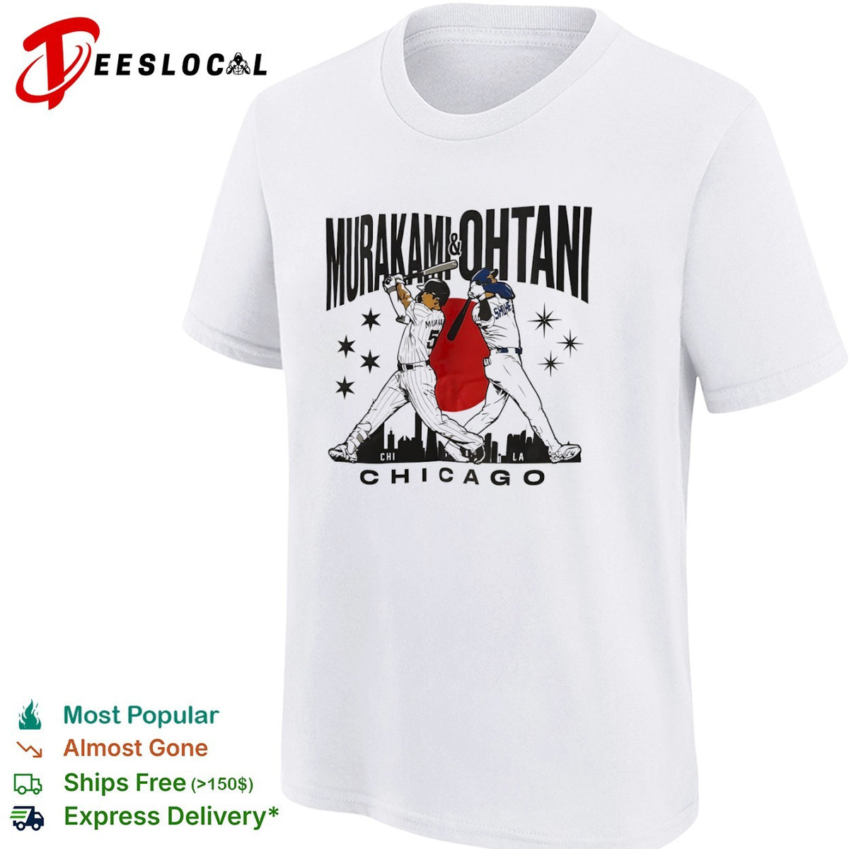 Munetaka Murakami and Shohei Ohtani Chicago Los Angeles Dodgers MLB Baseball shirt