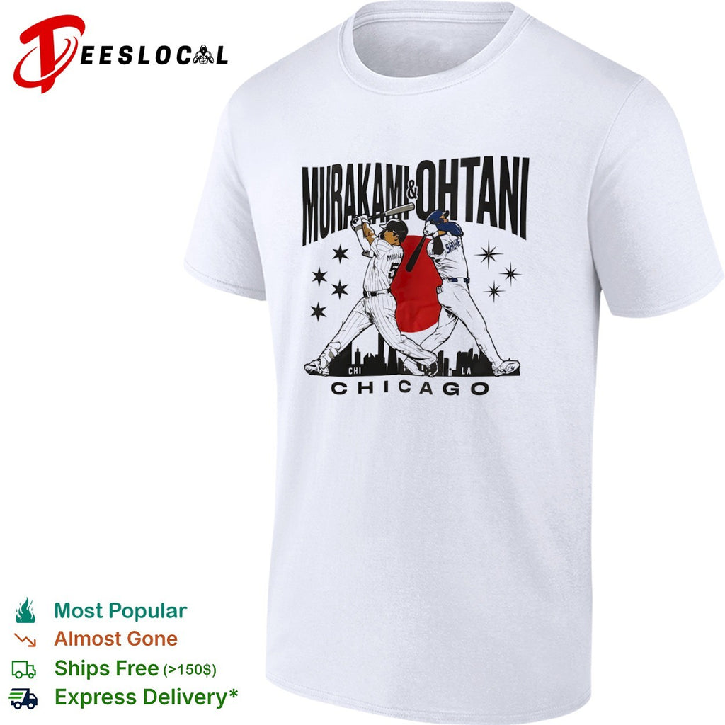 Munetaka Murakami and Shohei Ohtani Chicago Los Angeles Dodgers MLB Baseball shirt
