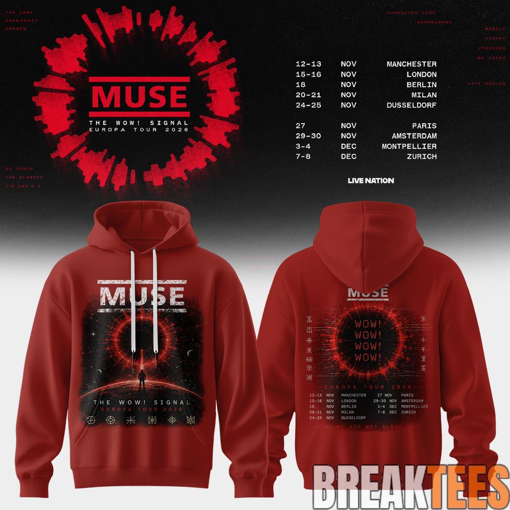 Muse – The Wow Signal Europa Tour 2026 Hoodie