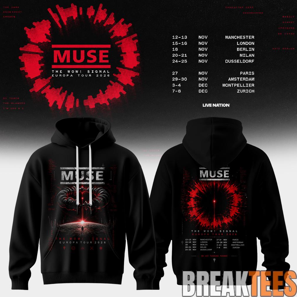Muse – The Wow Signal Europa Tour 2026 Hoodie