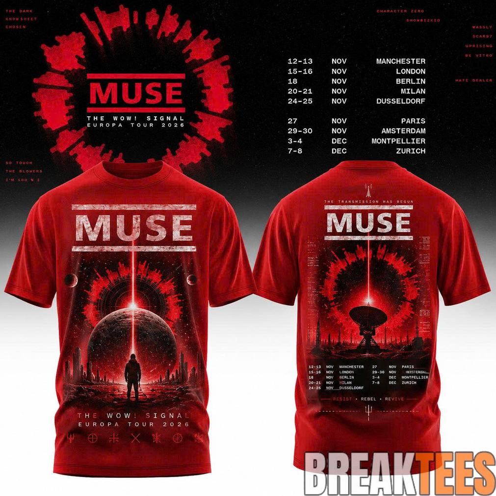 Muse – The Wow! Signal Europa Tour 2026 Tee