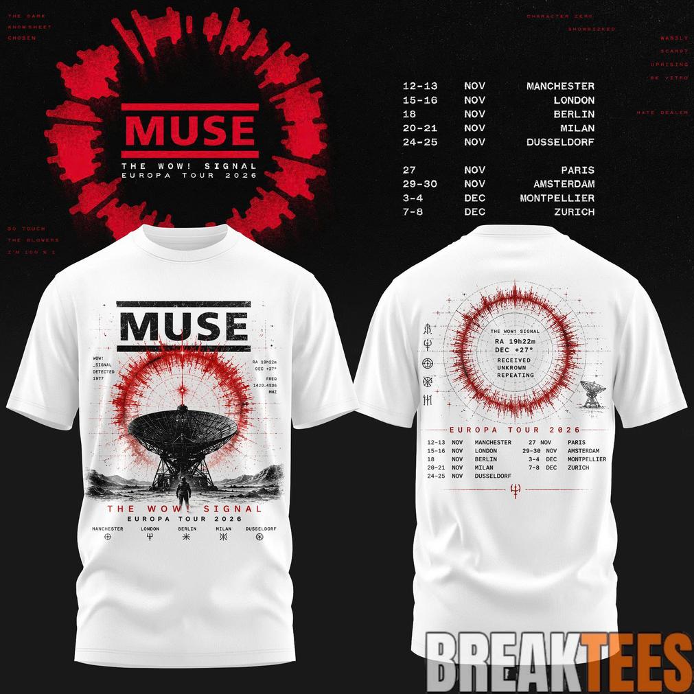 Muse – The Wow! Signal Europa Tour 2026 Tee
