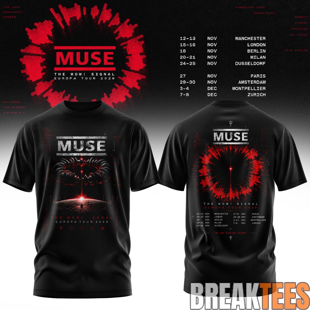 Muse – The Wow! Signal Europa Tour 2026 Tee