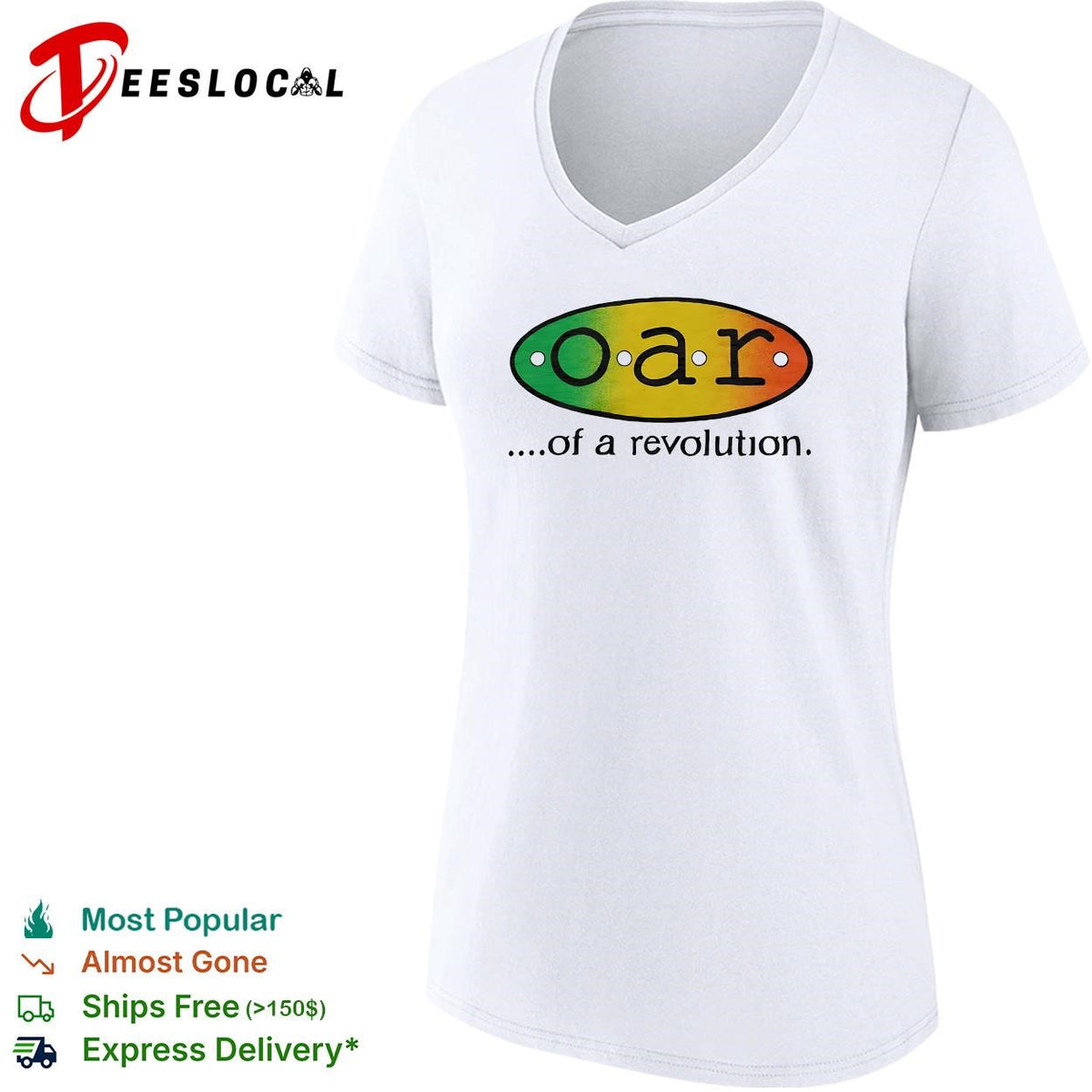 Music duo of a revolution rainbow gradient oval logo shirt