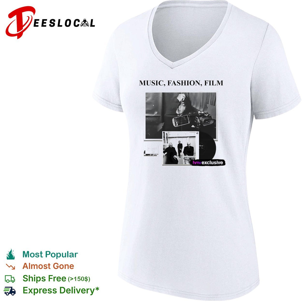 Music fashion film poster collage HMV exclusive vinyl shirt