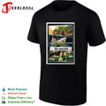 Musician boat moonlit water fishing dock concert framed poster art shirt