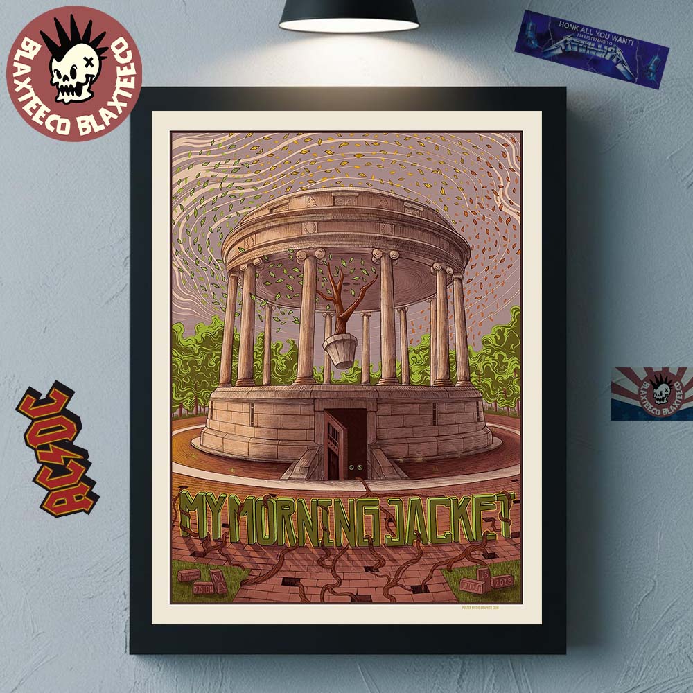 My Morning Jacket Boston MA 2025 Event Poster At MGM Music Hall At Fenway On October 13 2025 Parkman Bandstand Art Home Decor Poster Canvas