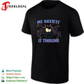 My anxiety is tingling spider cartoon horror humor shirt