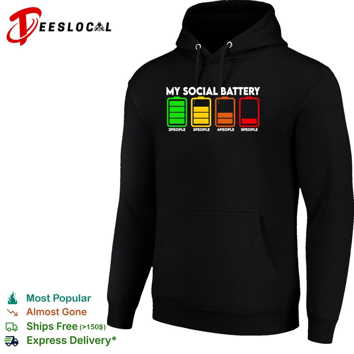 My social battery low around people 2 to 5 scale introvert funny shirt