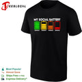 My social battery low around people 2 to 5 scale introvert funny shirt
