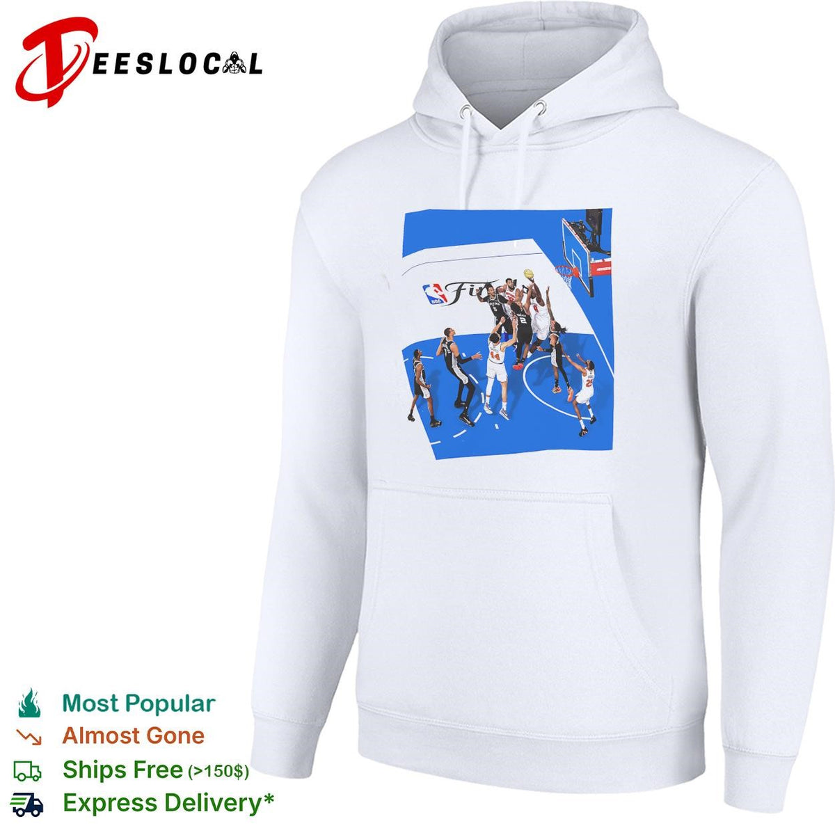 NBA Finals aerial overhead basketball game play action photo art shirt