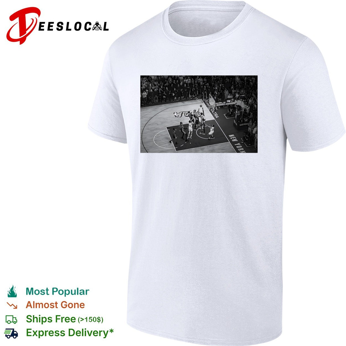 NBA Finals basketball game aerial view black white action photo shirt