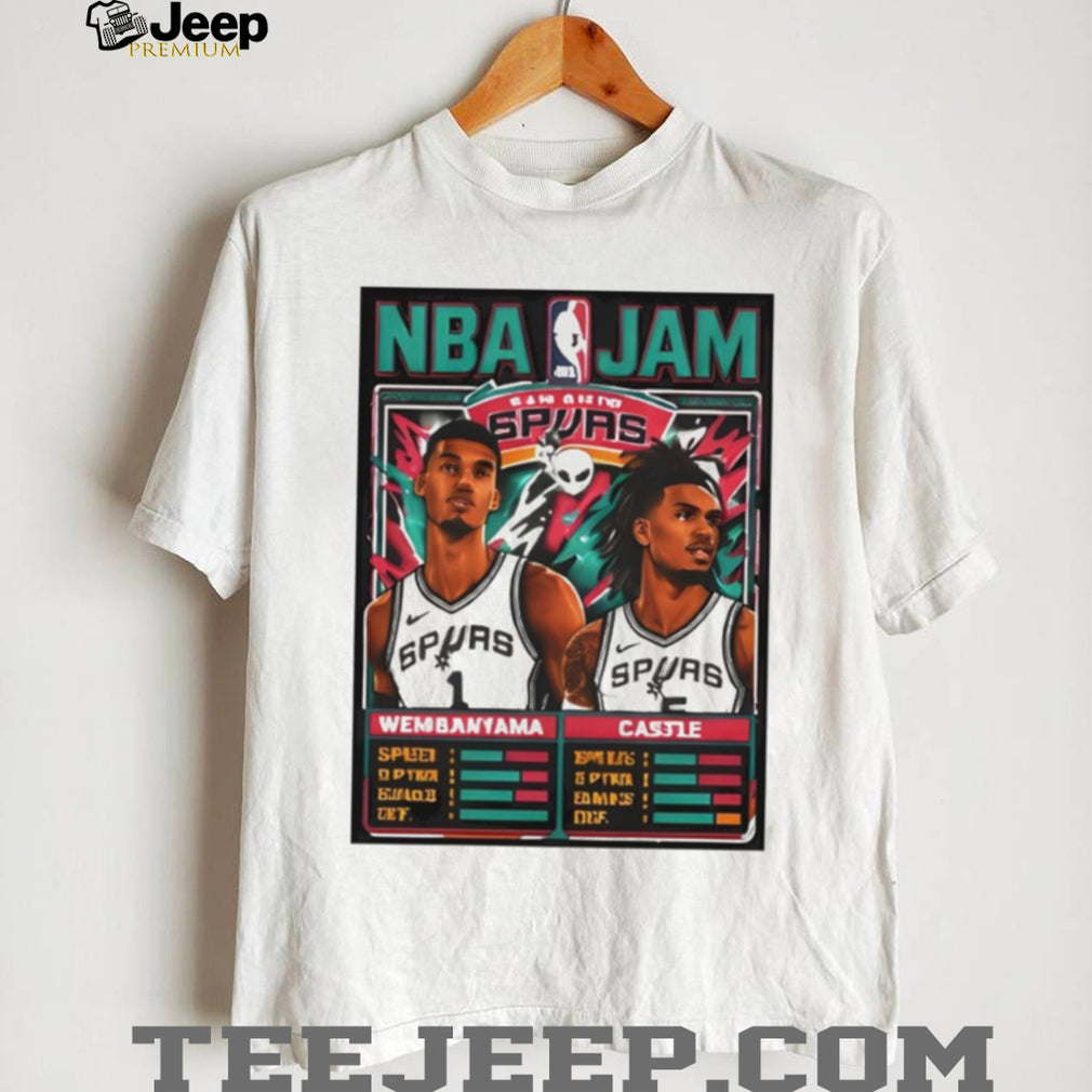 NBA Jam Victor Wembanyama and Stephon Castle Spurs T Shirt