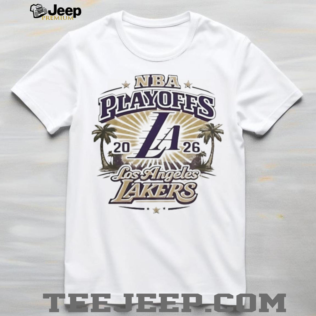 NBA Playoffs 2026 Los Angeles Lakers Palm Tree Graphic T Shirt