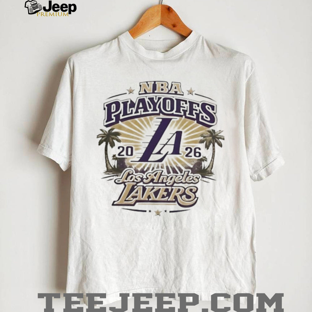 NBA Playoffs 2026 Los Angeles Lakers Palm Tree Graphic T Shirt