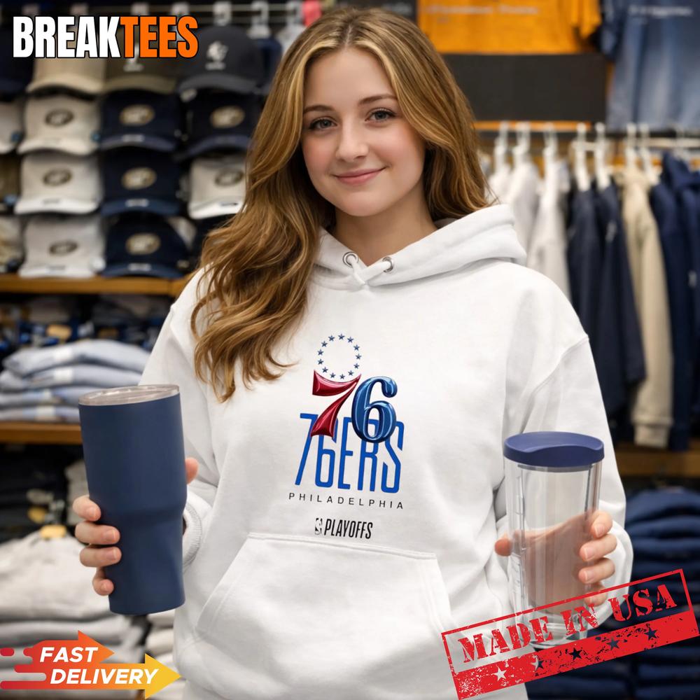 NBA Playoffs Philadelphia 76ers Basketball Logo Graphic T-Shirt