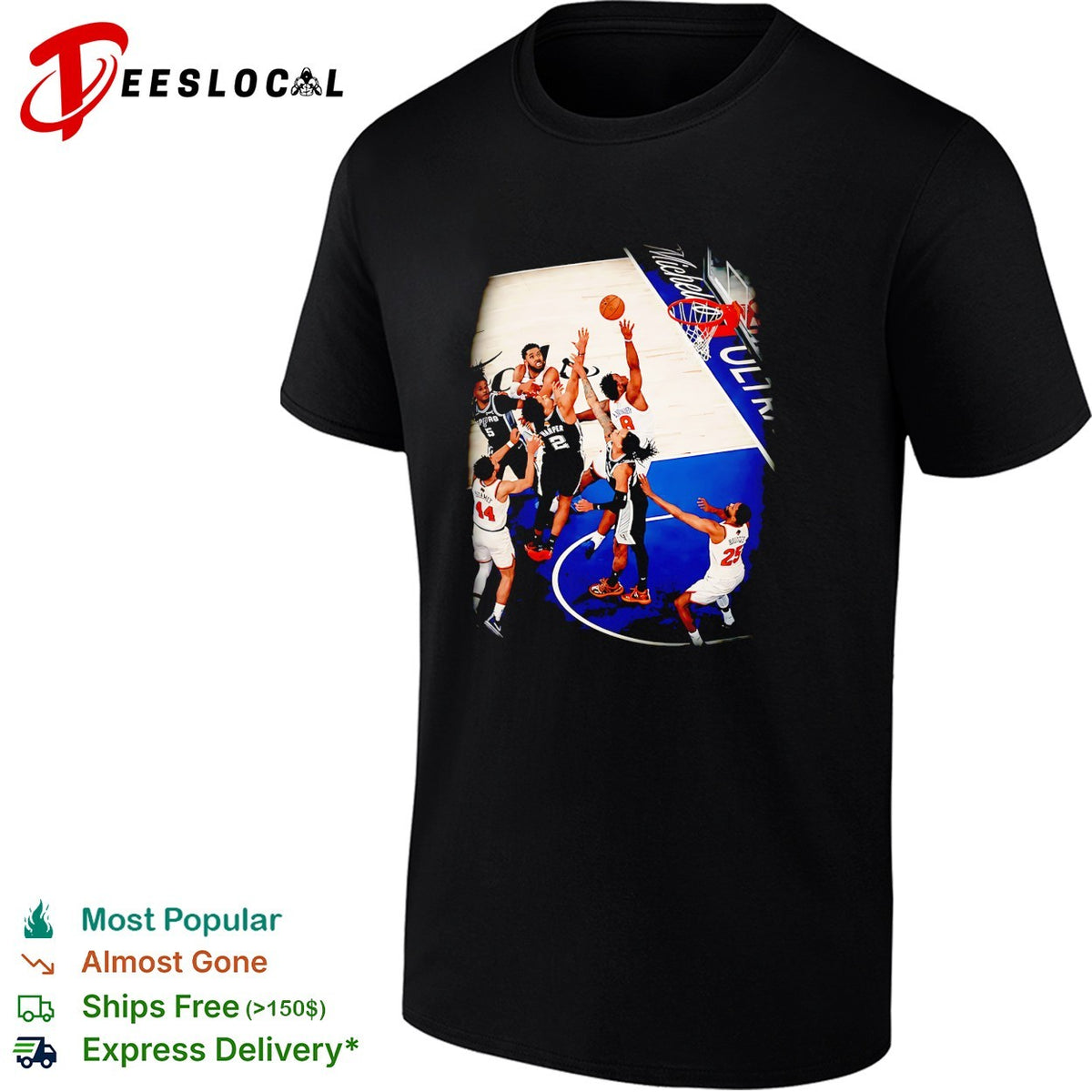 NBA basketball game Knicks Madison Square Garden action photo shirt