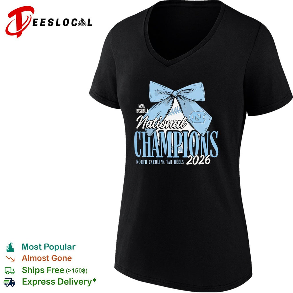 NCAA Baseball National Champions 2026 North Carolina Tar Heels Bow Ribbon shirt