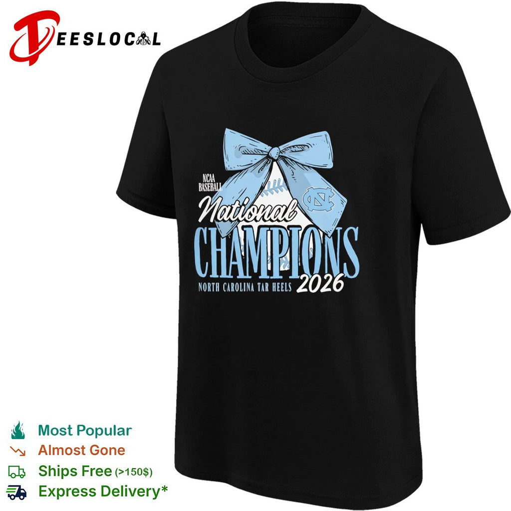 NCAA Baseball National Champions 2026 North Carolina Tar Heels Bow Ribbon shirt