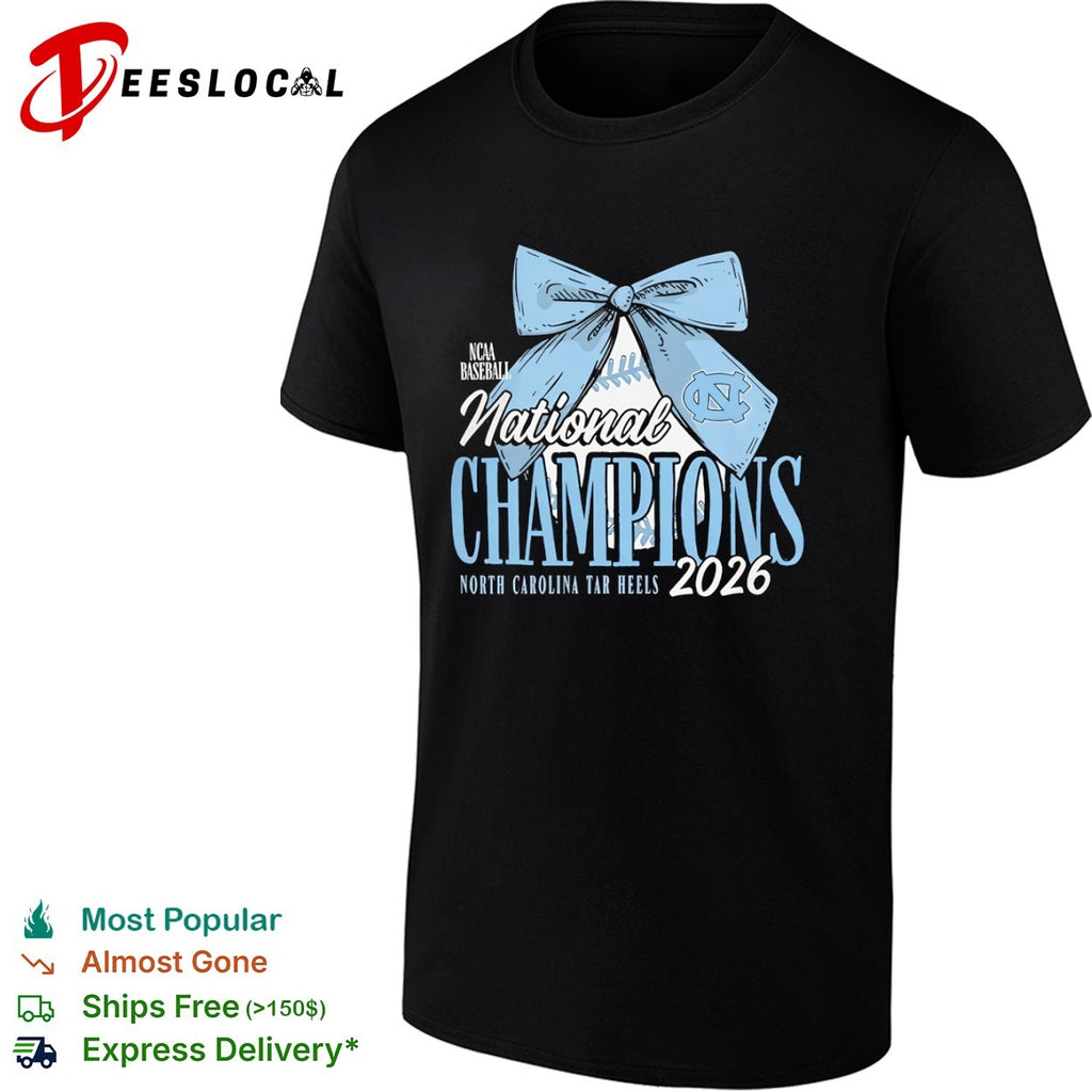 NCAA Baseball National Champions 2026 North Carolina Tar Heels Bow Ribbon shirt