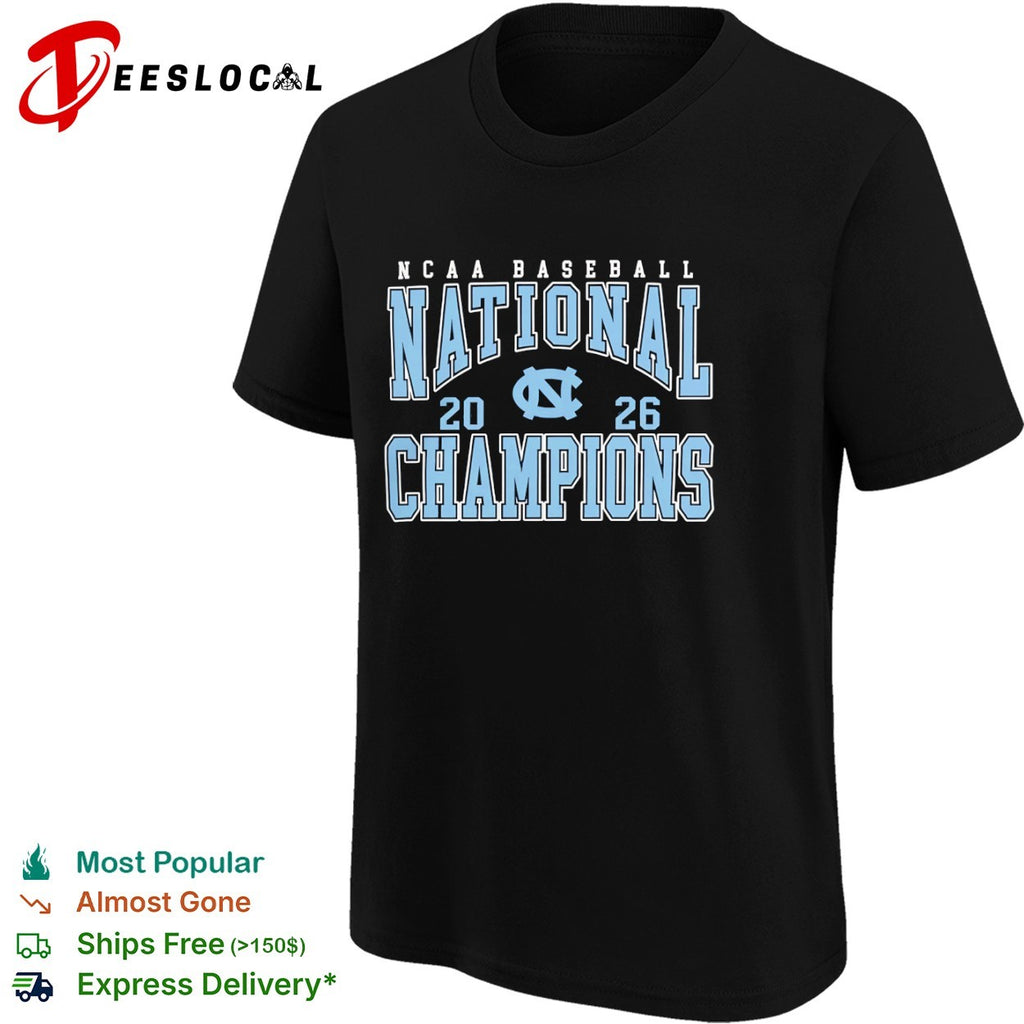 NCAA Baseball National Champions 2026 North Carolina Tar Heels logo shirt