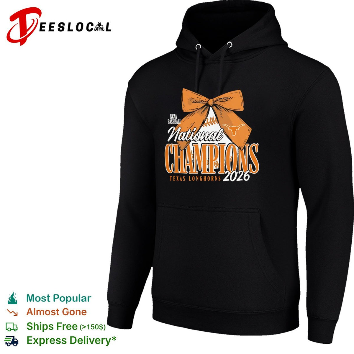 NCAA Baseball National Champions 2026 Texas Longhorns with Bow shirt